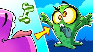 I Turned Into A ZOMBIE!  | Zombie Sweets Song | Kids Cartoon by Slick Slime Sam