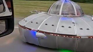 UFO Car on the highway of USA