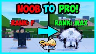 The GREATEST Shindo Life Noob To Pro: Rank F - Rank MAX In A DAY Challange!