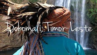 A traditional TIMORESE WELCOME & HUGE Dokomali Waterfall in Ainaro, Timor Leste