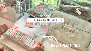 DAILY STUDIO VLOG/ SMALL BUSINESS EDITION/ MAKE ORDERS WITH ME /KPOP FANMADE EMBROIDERY