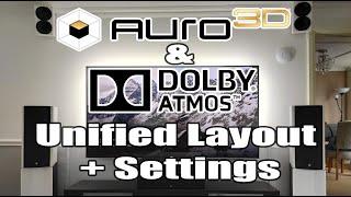Auro 3D unified layout with Dolby Atmos & settings