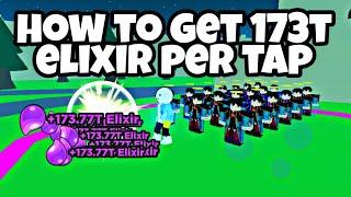 How to get 173t elixir per tap in anime punching simulator