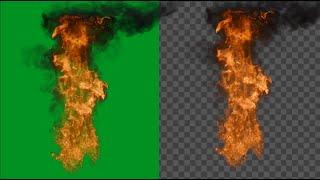 4k Fire Green Screen | Stock footage