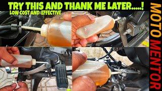 90 GEAR OIL BEST TRICK TO LUBE BIKE  MOTORCYCLE AND PROTECT FROM RUSTING