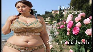 [4K] AI ART Indian Lookbook Beauty Video - Corsica's Santa Giulia Beauty | New Year's Special 2025