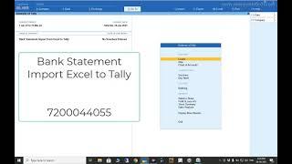 Tally Prime | Tally.ERP9 Bank Statement Excel to Tally Import தமிழ்