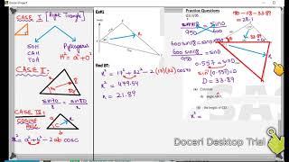 o trig cosine rule