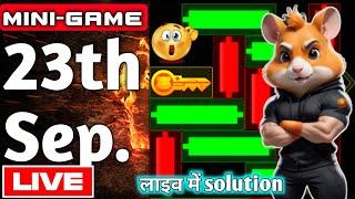 Hamster Kombat Mini Game 23 September | mini game puzzle | puzzle game solve 23th September 2024 |