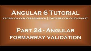 Angular formarray validation