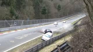 Nürburgring heavy CRASH !! Fuchsröhre Carfreitag
