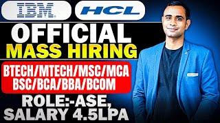 IBM Biggest Off-campus Hiring | HCL Biggest Hiring | Batch 2021-2024