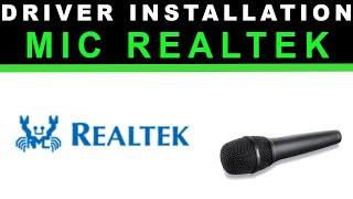 Realtek Microphone driver installation in Windows 10 64 bit