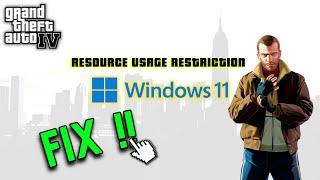 How to FIX Graphics resource usage issue in Grand Theft Auto 4 | For Windows 11