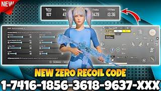 BGMI 2024 NO RECOIL/ZERO RECOIL SENSITIVITY CODE | BGMI BEST SENSITIVITY SETTINGS.