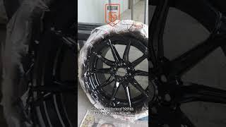 Alloywheels Painted In High Gloss Black Paint #black #painting #modified #modification #trending