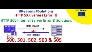 HTTP 500 Internal Server solutions | HTTP 502 Bad Gateway & 503 | 5XX series Issues and Solutions