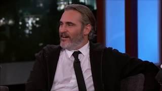 joaquin phoenix being uncomfortable on kimmel for one minute