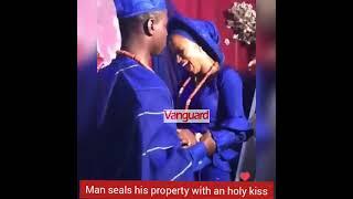 Man seals his property with an holy kiss