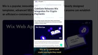 WIX integration for crypto payments #reels #bitcoin #wix #coingate #cryptopayments #adoption