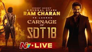 Ram Charan LIVE : #SDT18 Carnage Launch Event | Sai Durgha Tej | Ntv