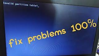 how to fix Invalid partition table | dell fix all problam