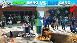 Shinchan Green Gang VS Franklin Blue Gang Treasure Hunting Challenge In GTA 5!