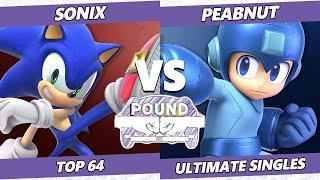Pound 2022 Top 64 - Sonix (Sonic) Vs. Peabnut (Mega Man) SSBU Smash Ultimate Tournament