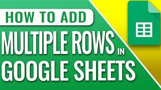 How To Insert Multiple Rows In Google Sheets