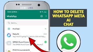 How To Delete Whatsapp Meta AI Chat (whatsapp Meta ai update) 2024