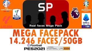 NEW MEGA FACEPACK FOOTBALL LIFE 24 / 14.246 FACES / 50GB DE CARAS REALES #footballlife2024 #pes2021