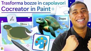 Cocreator in Paint trasforma con l'AI bozze in capolavori digitali | Copilot+ PC