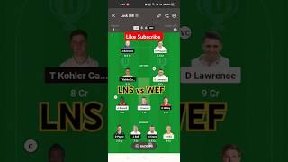 LNS vs WEF Dream11 Prediction Today Match|LNS vs WEF Dream11 Team Today|LNS vs WEF The Hundred Men's