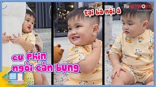 Cu Phin ngồi cấn bụng sữa bị ông bô Dương Lâm ghẹo, liền đổ thừa bà nội nuôi mát tay