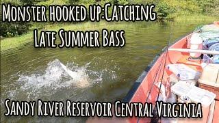 Late Summer Canoe Fishing Sandy River Reservoir - Prince Edward County, Virginia