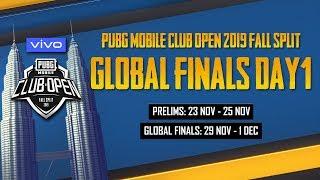 [Hindi] PMCO Global Finals Day 1 | Vivo | Fall Split | PUBG MOBILE CLUB OPEN 2019