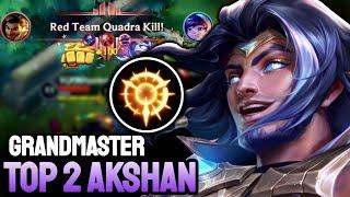 WILD RIFT AKSHAN QUADRAKILL - TOP 2 AKSHAN GAMEPLAY - GRANDMASTER RANKED