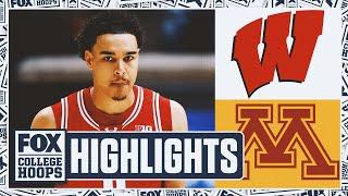 Minnesota Golden Gophers vs. No. 12 Wisconsin Badgers Highlights | FOX College Hoops