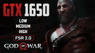 God of War | FSR 2.0 | GTX 1650 + I5 10400f | 1080p All Settings Test