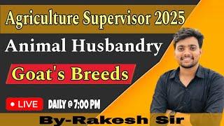 [10 ] Goat's Breeds !! Agriculture Supervisor// JET // ICAR // BHU - #AnimalHusbandry By-Rakesh Sir