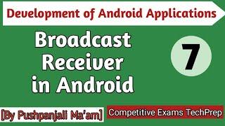 Lec - 1.7 Broadcast Receiver in Android in Hindi