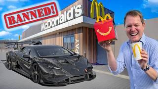 LAMBORGHINI RACECAR vs McDONALD's DRIVE THRU!