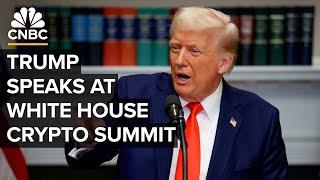 President Donald Trump speaks at the White House Digital Assets Summit — 3/7/2025