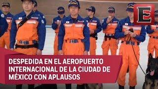 México despide a rescatistas japoneses al concluir sus labores de rescate