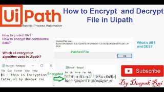 How to Encrypt and Decrypt File in Uipath | RPA Uipath