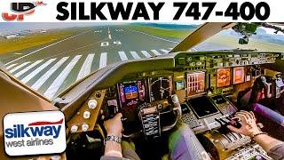 Mumbai Takeoff Boeing 747-400 Cockpit of Silkway (8 Cameras)