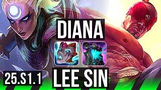 DIANA vs LEE SIN (JGL) | 5/1/3 | NA Grandmaster | 25.S1.1