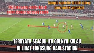 SEJAUH ITU WAKTU THOM HAYE CETAK GOL‼️ Suporter sampai berdiri cukup lama untuk apresiasi golnya