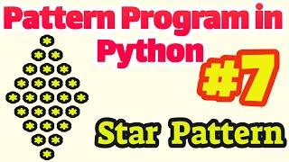 Pattern Program in Python #7: Star Pattern(Diamond)