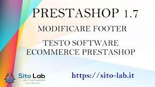 prestashop 1.7 modificare footer scritta software di prestashop